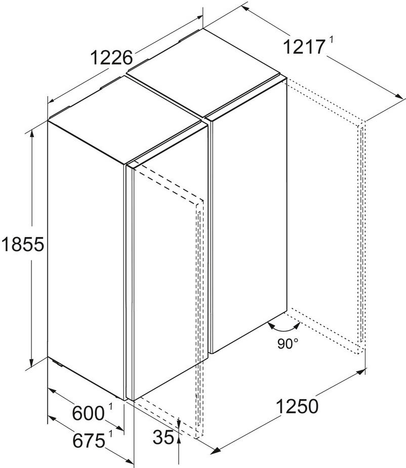Комбинация Side-by-Side (SRd 5220+SFNd 5227) Liebherr XRF 5220-22 001
