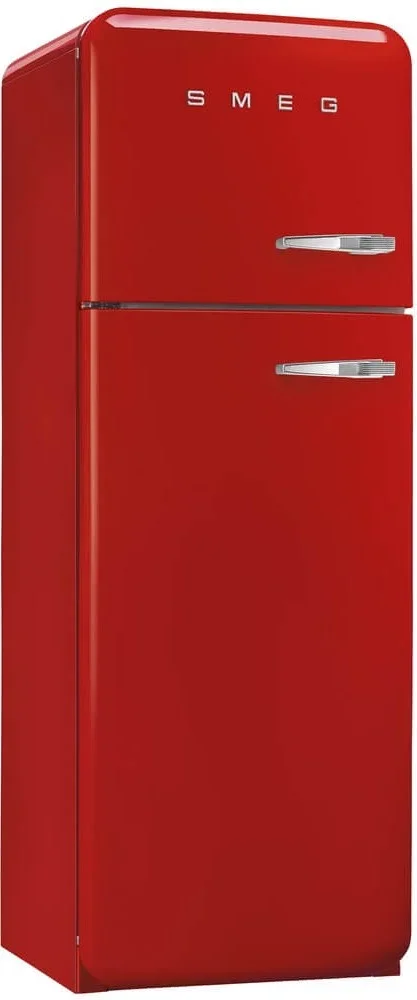 SMEG FAB30LRD6 Отдельностоящий двухдверный холодильник, стиль 50-х годов, 60 см, красный, петли слев