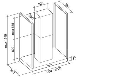 Вытяжка Falmec EUROPA ISOLA 120 (вытяжка островная, нерж. сталь)