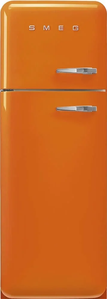 SMEG FAB30LOR6 Отдельностоящий двухдверный холодильник,стиль 50-х годов, 60 см, оранжевый, петли сле