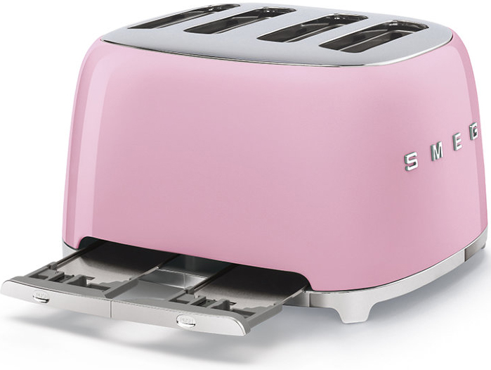 Тостер на 4 ломтика розовый SMEG TSF03PKEU