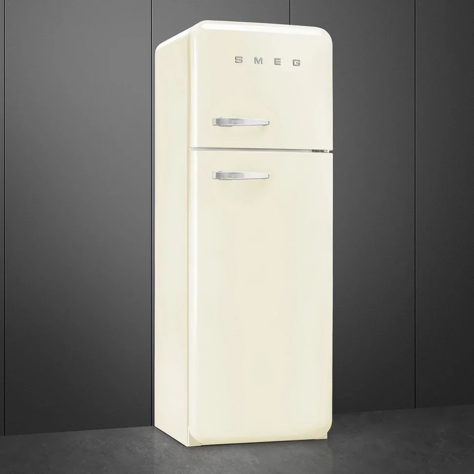 SMEG FAB30RCR6 Отдельностоящий двухдверный холодильник,стиль 50-х годов, 60 см, кремовый, петли спра