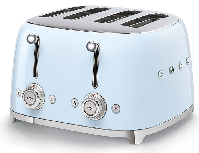 Тостер на 4 ломтика пастельный голубой