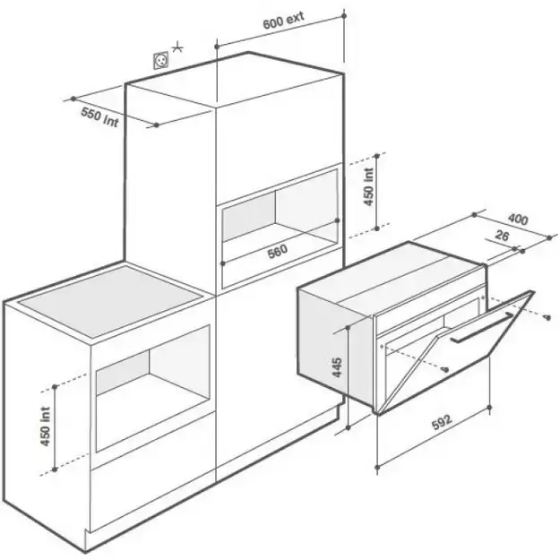 Комбинированный духовой шкаф с паром 45см De Dietrich DKR7580BB