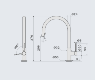 Однорычажный смеситель для мойки