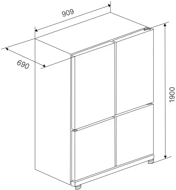 Отдельностоящий Multi-door холодильник Kuppersbusch FKG 9850.0 E